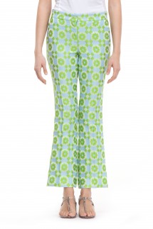 BOOT-CUT JACQUARD TROUSERS