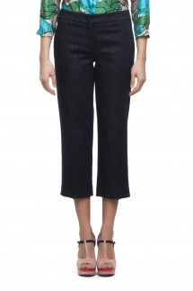 SHORT DENIM TROUSERS - DARK BLUE