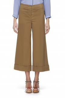 WIDE CUT TROUSERS - KHAKI