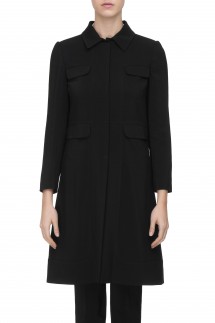 TRENCH COAT WITH VENTS - BLACK