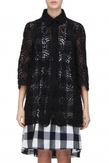 FLARED DUSTER COAT - NOIR