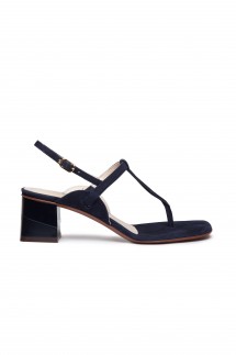 SUEDE THONG SANDALS - BLUE