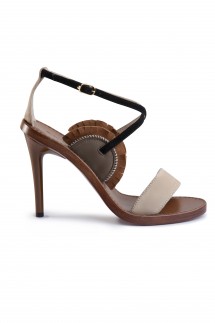 SUEDE SANDALS - FOUR-TONE
