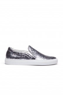 GLITTER SNEAKERS - GUN METAL GREY