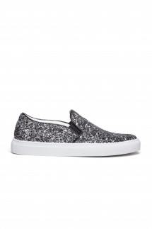 GLITTER SNEAKERS - SILVER BLACK.