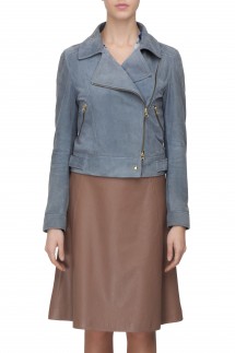 SUEDE LEATHER BIKER JACKET