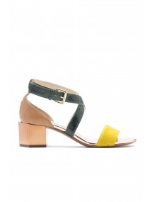 SANDALS - MIMOSA+GREEN+BISCUIT