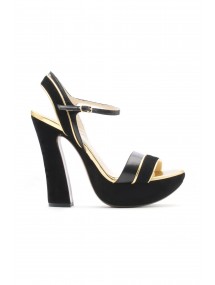 SANDALS - GOLD+BLACK+BLACK
